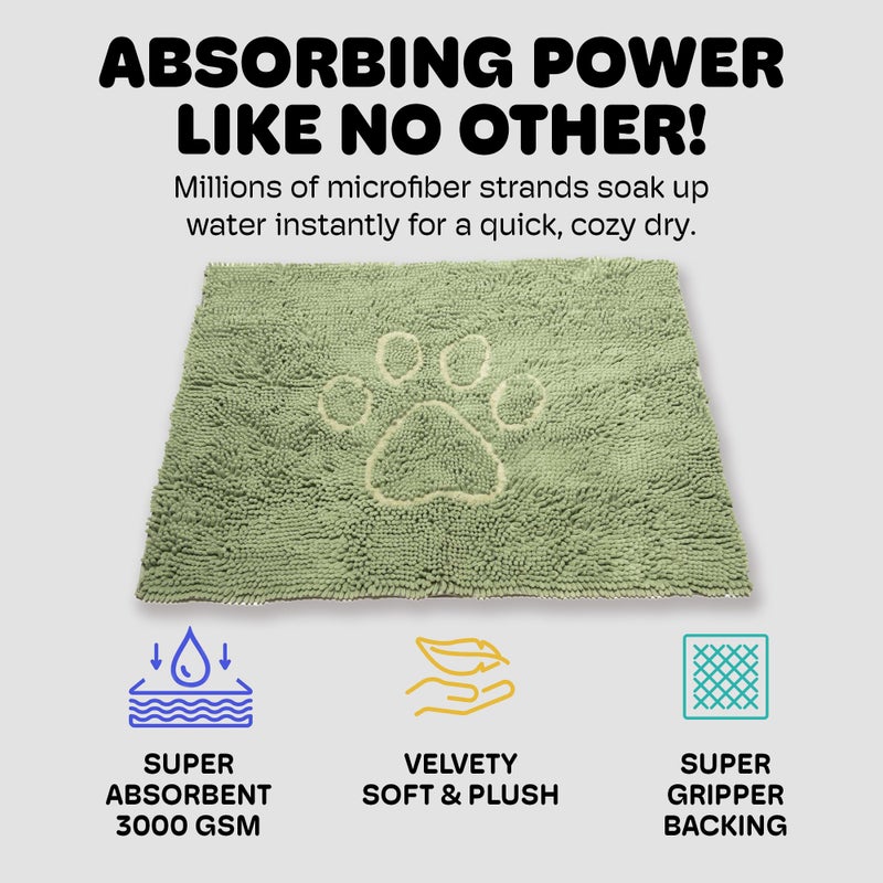Dog Gone Smart Dirty Dog Doormat - Fast Drying Rug with Super Gripper Backing for Clean Floors - Super Absorbent and Machine Washable Mat for Muddy Paws - Pacific Blue - Image 3